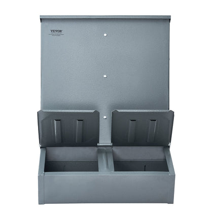 Hog Feeder 3.7 Bushel Metal Double Door Pig Feeder Feeding up to 8 Hogs V952-SCWSQLMZWSQ2L3DL0V0