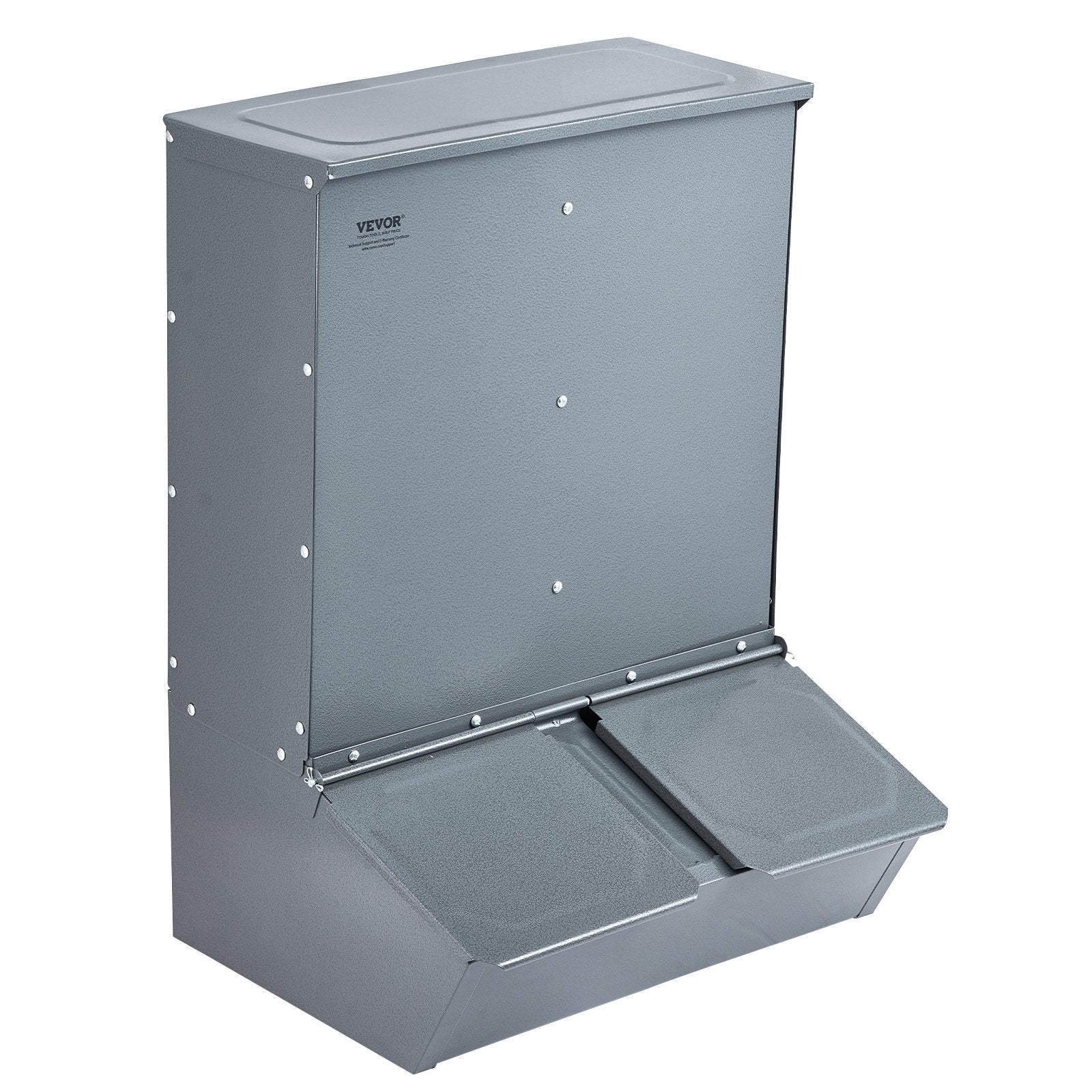 Hog Feeder 3.7 Bushel Metal Double Door Pig Feeder Feeding up to 8 Hogs V952-SCWSQLMZWSQ2L3DL0V0