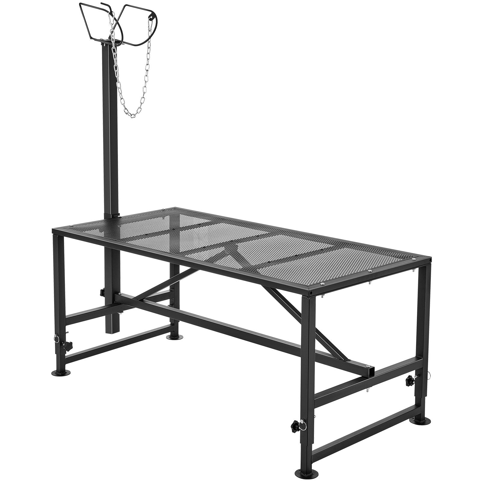 Goat & Sheep Stand, 47x23 inch Livestock Stand, Metal Livestock Milking and Shearing Stand 21" to 33" V952-SCXJJHSYTM47HMU08V0