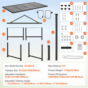 Goat & Sheep Stand, 51x23 inch Livestock Stand, Metal Livestock Milking and Shearing Stand 21" to 33" V952-SCXJJHSYTM519ZQT8V0