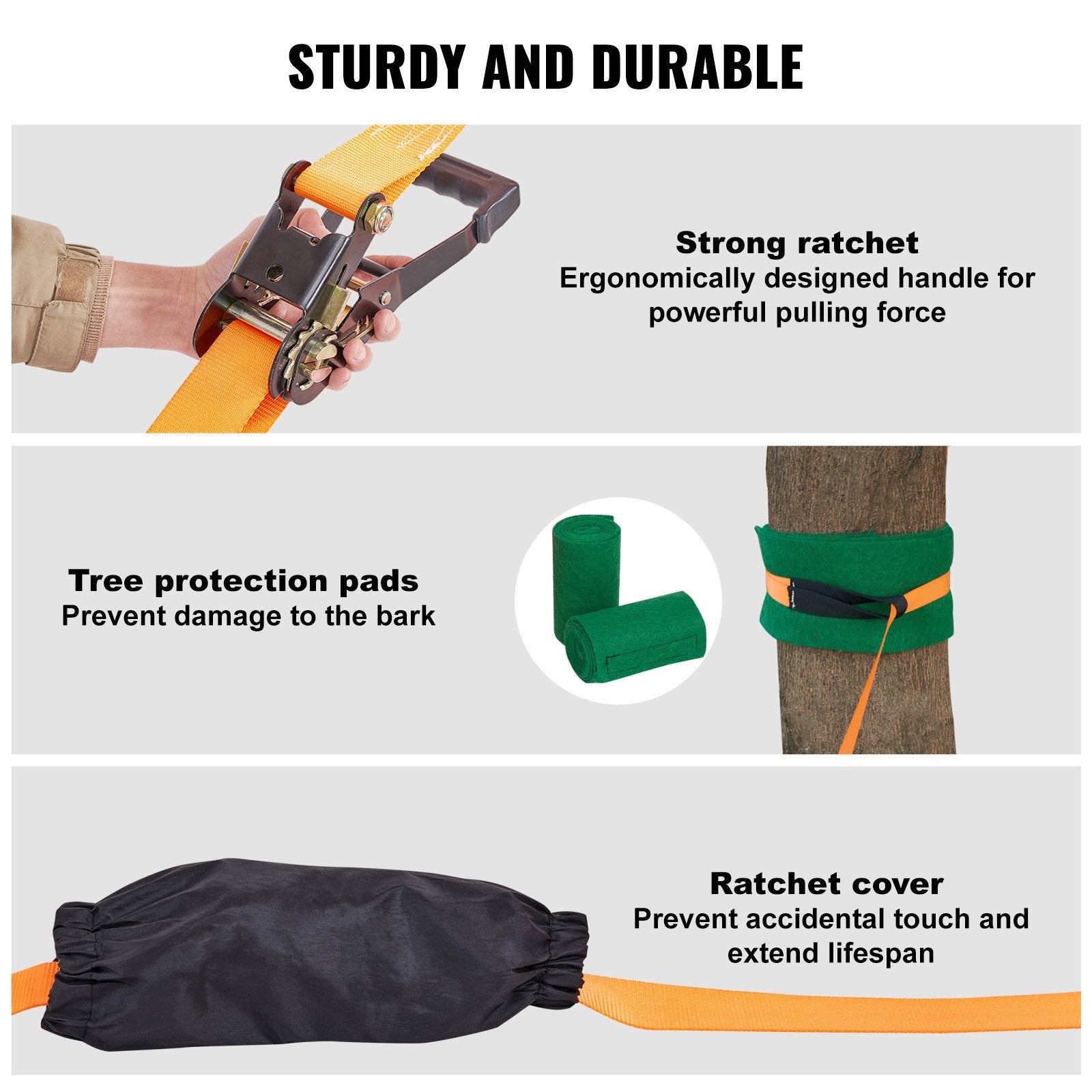 Slackline Kit with Training Line, 18.3m Backyard Slack Line Equipment, Easy Setup Tight Rope for Kids Adults, V952-SCXTJ60YCSBX8AGABV0