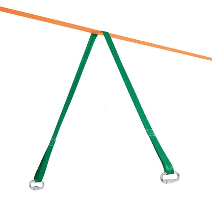 Slackline Kit with Training Line, 18.3m Backyard Slack Line Equipment, Easy Setup Tight Rope for Kids Adults, V952-SCXTJ60YCSBX8AGABV0