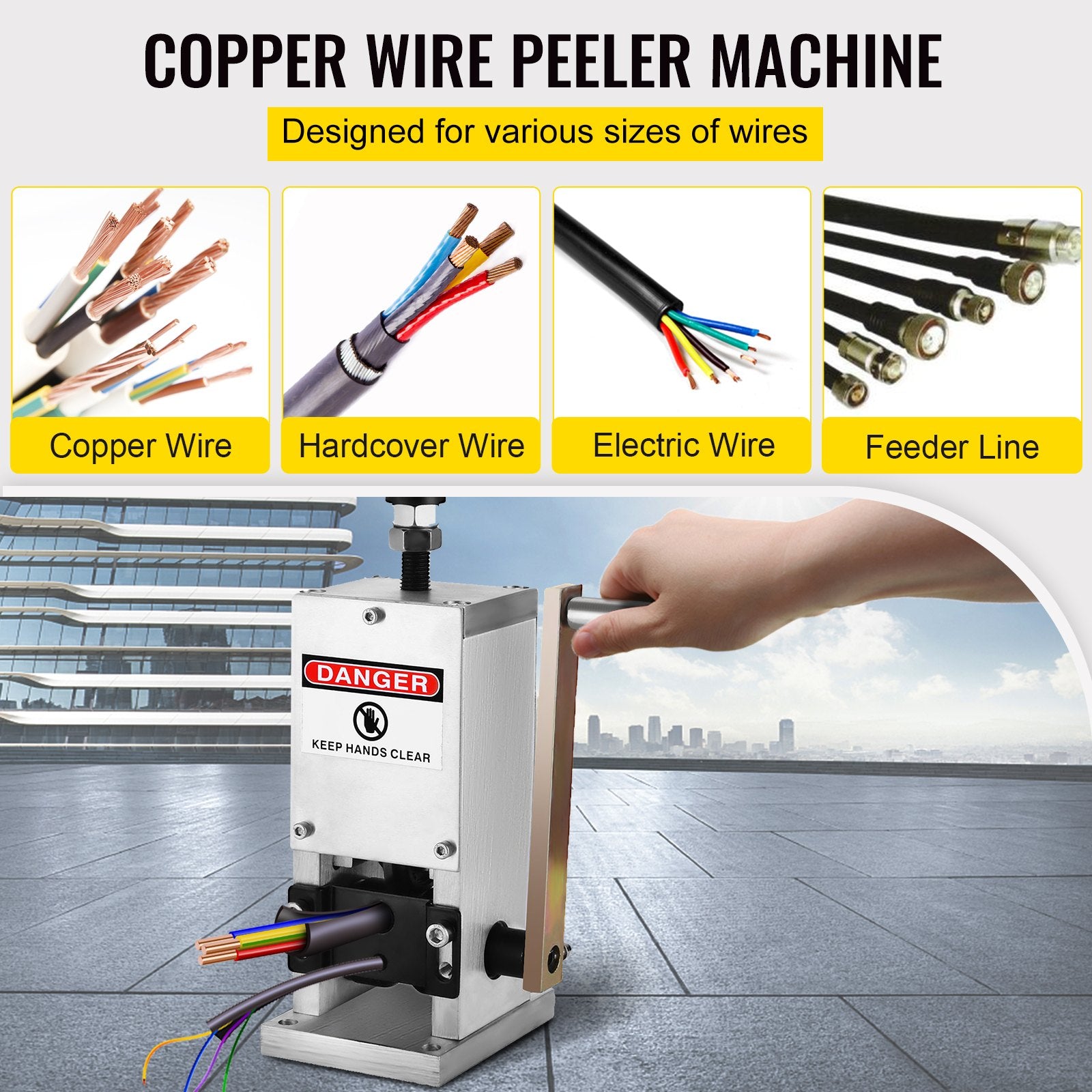 Wire Stripping Tool 0.06-0.98 Inch Cable Wire Stripping 1 Cutting Blade Wire for cutting and Stripping Scrap V952-SD-25BXQ000000001V0