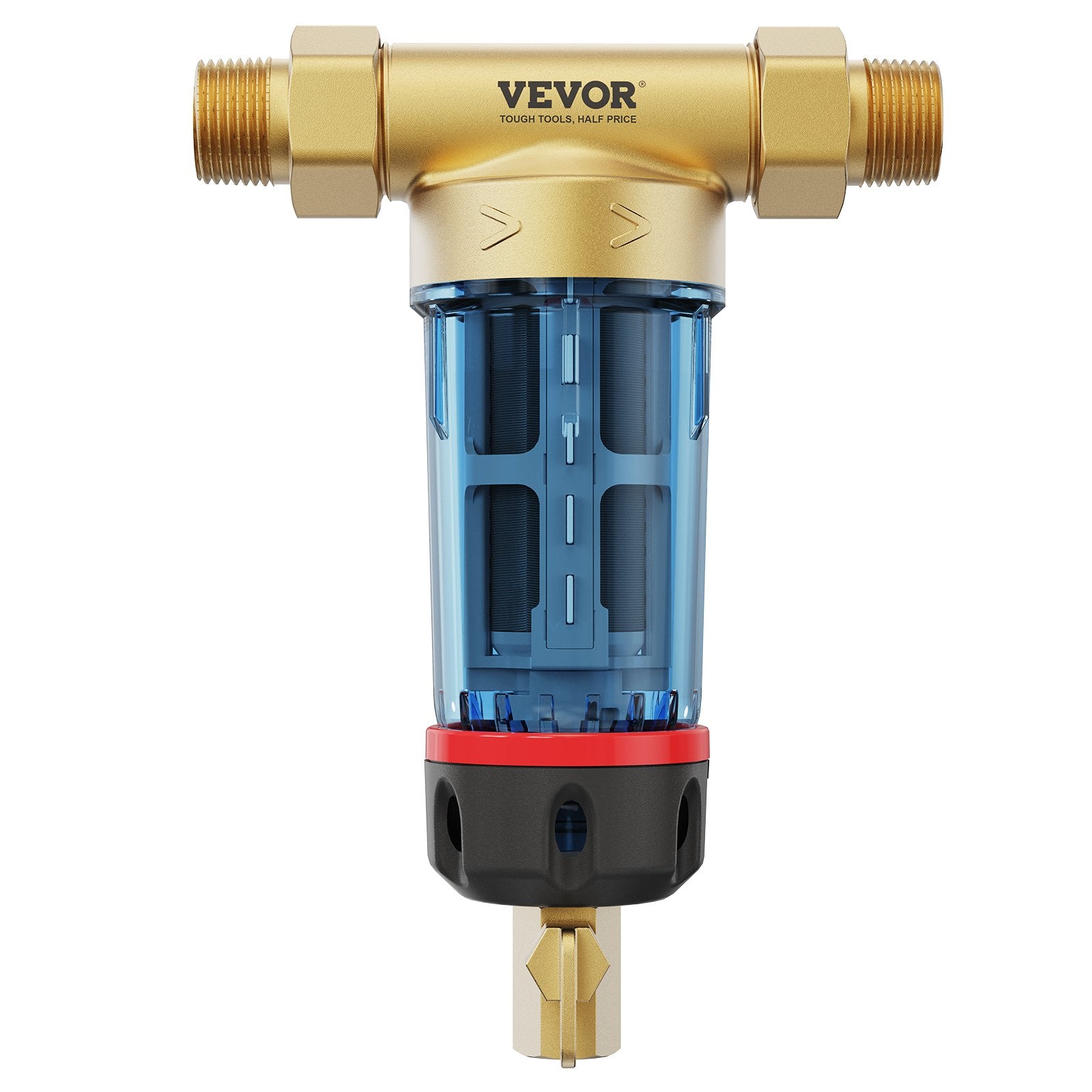 Spin Down Filter, 40 Micron Whole House Sediment Filter for Well Water, 3/4" G-M + 1" G-M + 3/4" G-F, 4 T/H V952-SDCXQZSGLQFCT30OFV0