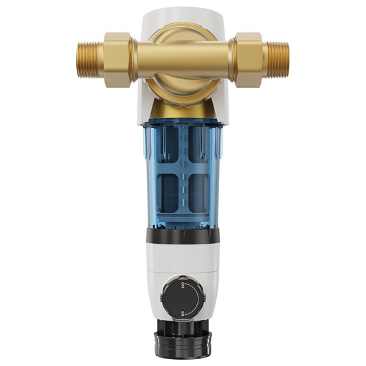 Spin Down Filter, 40 Micron Whole House Sediment Filter for Well Water, 3/4" G-M + 1" G-M, 4 T/H High Flow V952-SDCXQZSGLQFCTOJRXV0