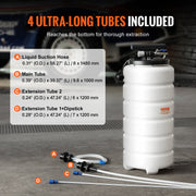 Fluid Extractor, 15 Liters Capacity, Pneumatic/Manual Oil Changer Vacuum Fluid Extractor with Dipstick and V952-SDCYQ15LQD20CAED3V0