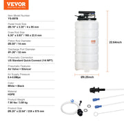 Fluid Extractor, 15 Liters Capacity, Pneumatic/Manual Oil Changer Vacuum Fluid Extractor with Dipstick and V952-SDCYQ15LQD20CAED3V0