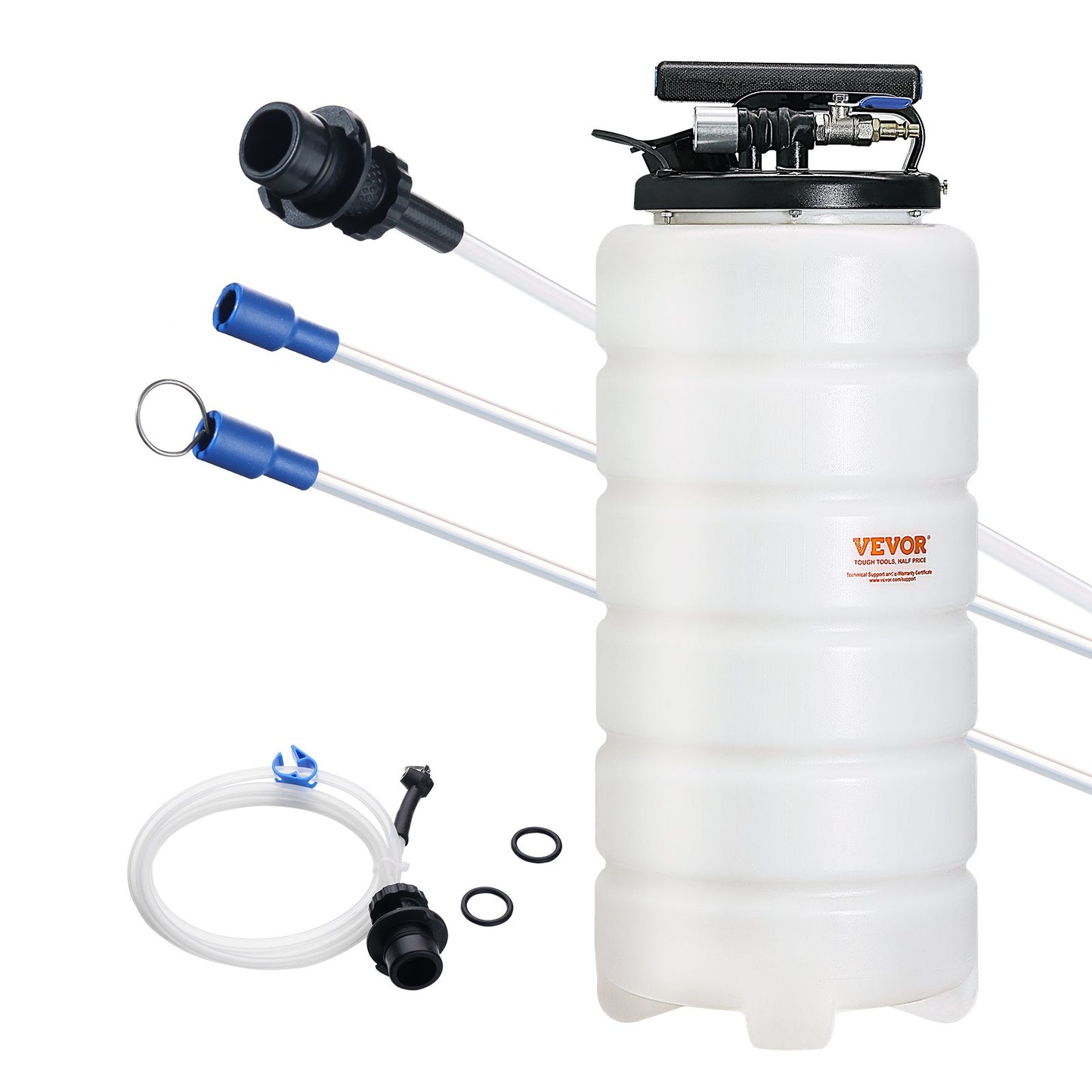Fluid Extractor, 15 Liters Capacity, Pneumatic/Manual Oil Changer Vacuum Fluid Extractor with Dipstick and V952-SDCYQ15LQD20CAED3V0