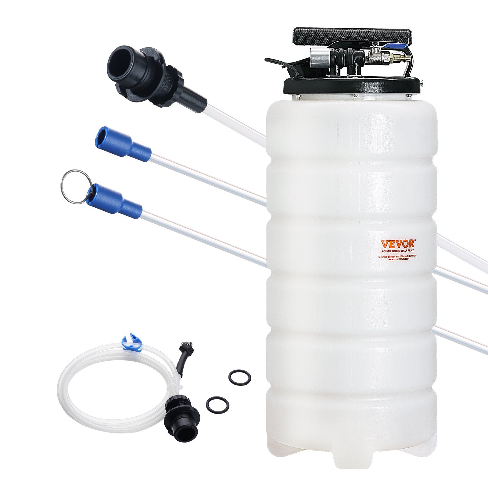 Fluid Extractor, 15 Liters Capacity, Pneumatic/Manual Oil Changer Vacuum Fluid Extractor with Dipstick and V952-SDCYQ15LQD20CAED3V0