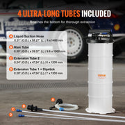 Fluid Extractor, 6.5 Liters Capacity, Pneumatic/Manual Oil Changer Vacuum Fluid Extractor with Dipstick and V952-SDCYQ7LQD20083X6NV0