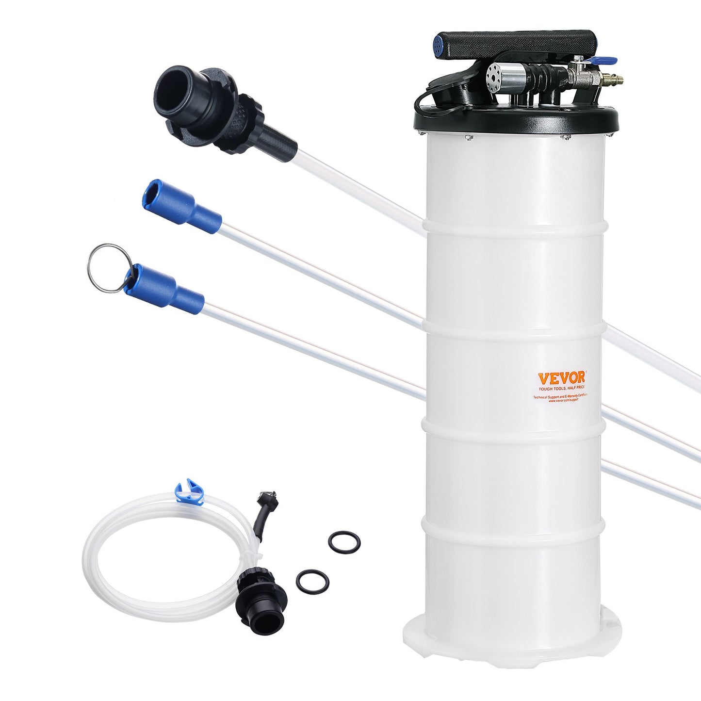 Fluid Extractor, 6.5 Liters Capacity, Pneumatic/Manual Oil Changer Vacuum Fluid Extractor with Dipstick and V952-SDCYQ7LQD20083X6NV0