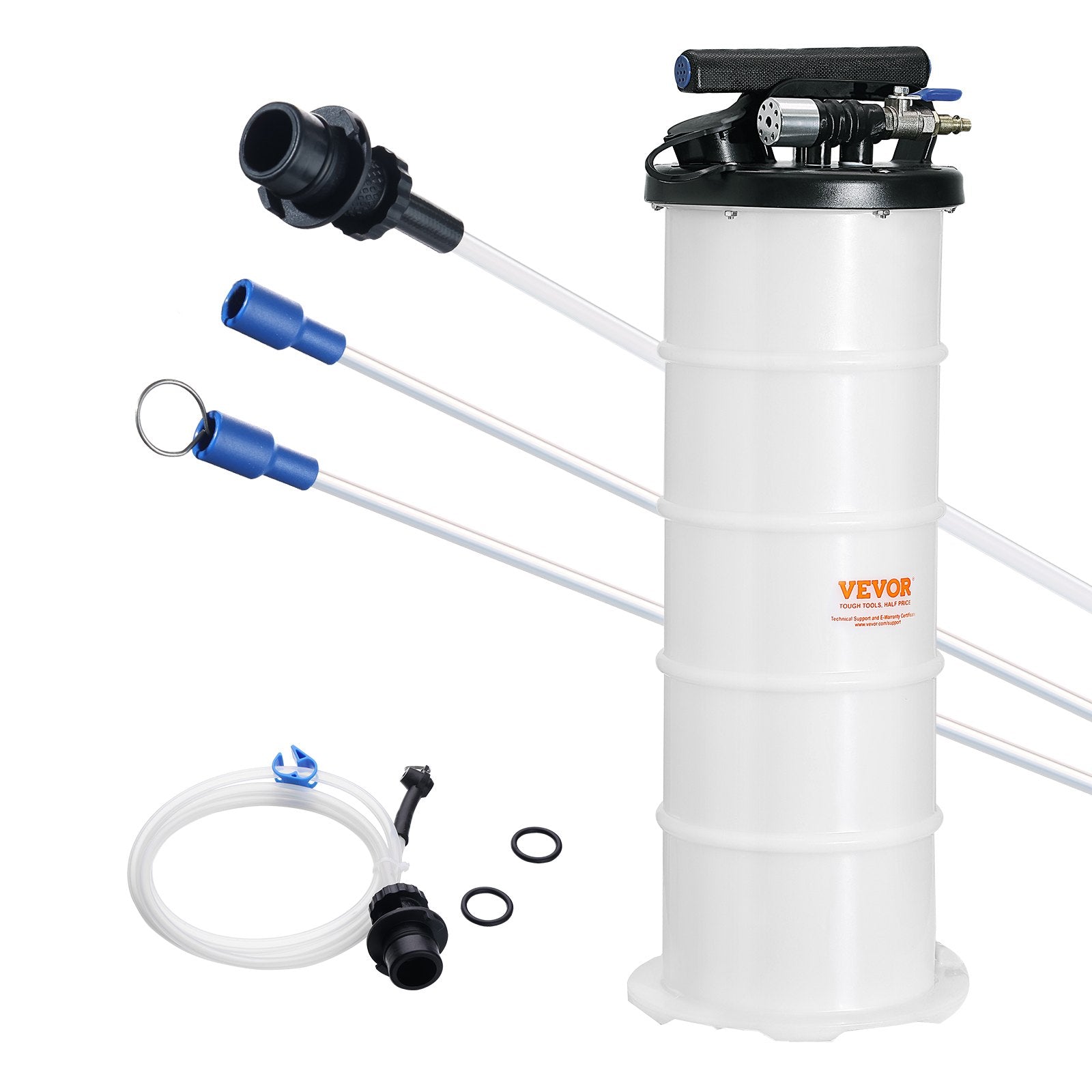 Fluid Extractor, 6.5 Liters Capacity, Pneumatic/Manual Oil Changer Vacuum Fluid Extractor with Dipstick and V952-SDCYQ7LQD20083X6NV0