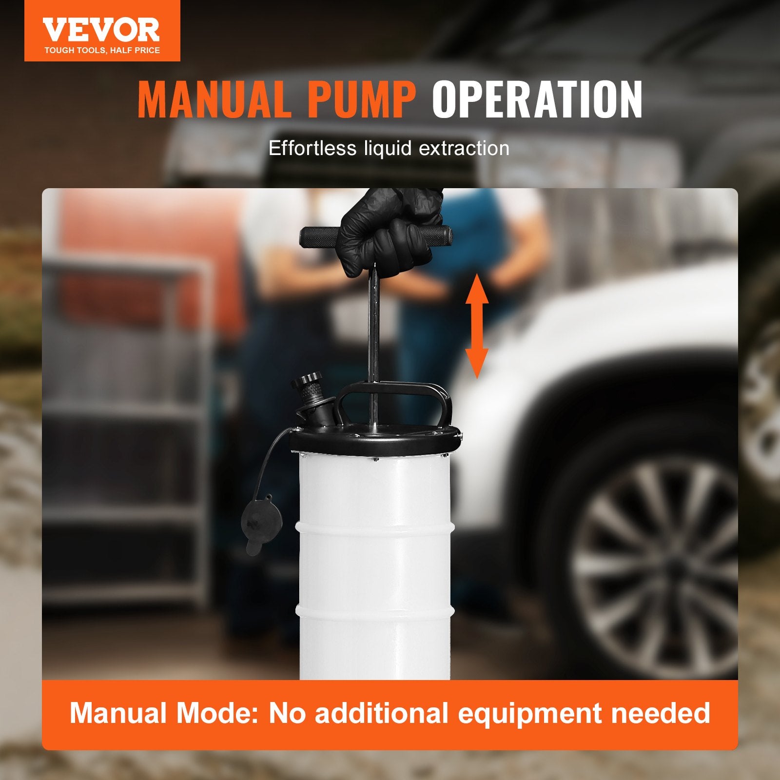 Fluid Extractor, 6.5 Liters Capacity, Manual Hand-Operated Oil Changer Vacuum Fluid Extractor with Dipstick V952-SDCYQ7LSD6128GIHSV0