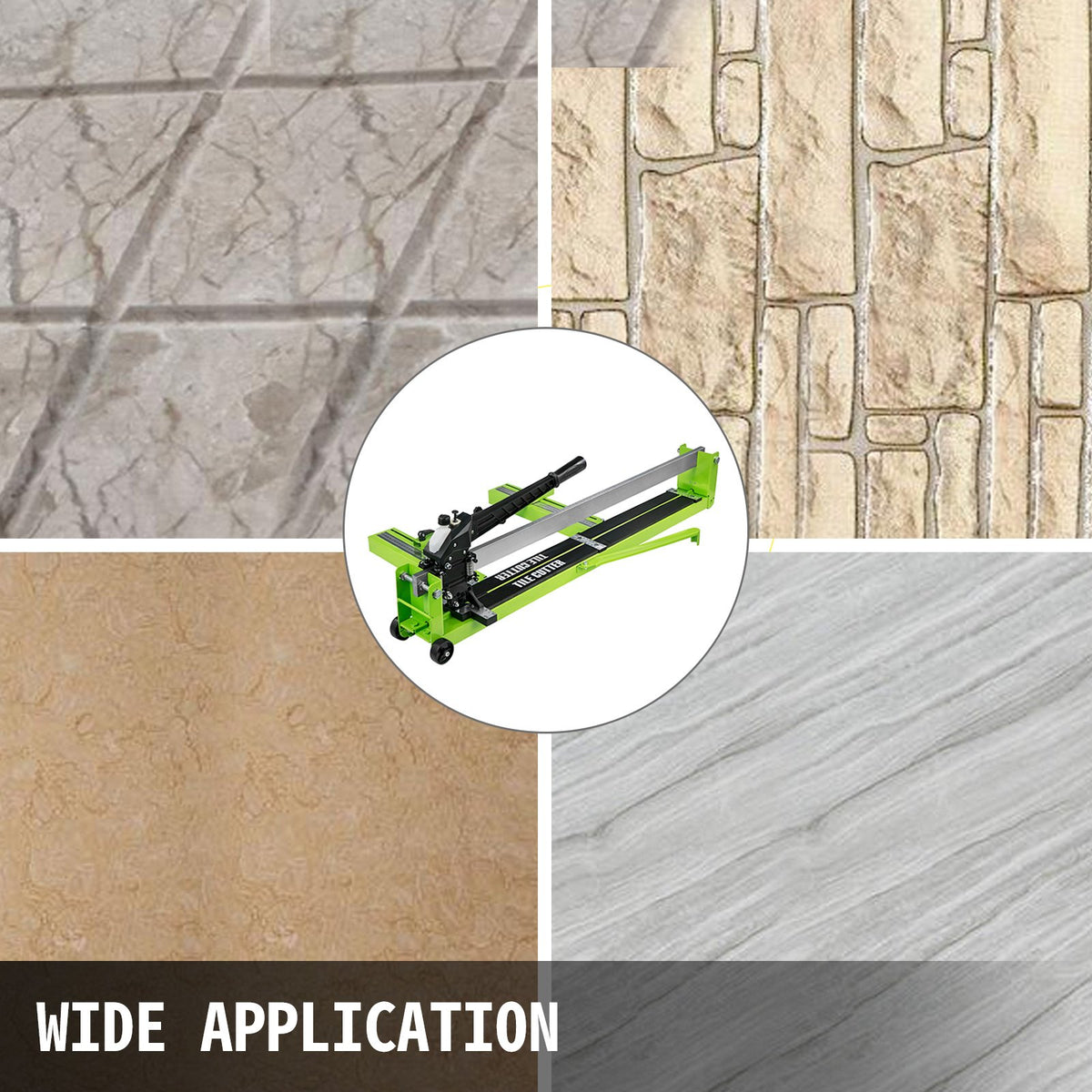 Tile Cutter 31.5 Inch Manual Tile Cutter 1.4 Inch Tile Cutting Machine Ceramic Porcelain Tile Cutter w/Laser V952-SDCZQGJE300-0.8M1V0