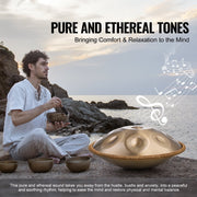 Handpan Drum 22 in 10 Notes D Minor Hand Drum Instrument with Mallet V952-SDG22INCH10YOXTG2V0