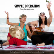 Handpan Drum 22 in 10 Notes D Minor Hand Drum Instrument with Mallet V952-SDG22INCH10YOXTG2V0