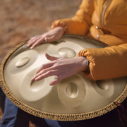 Handpan Drum 22 in 10 Notes D Minor Hand Drum Instrument with Mallet V952-SDG22INCH10YOXTG2V0