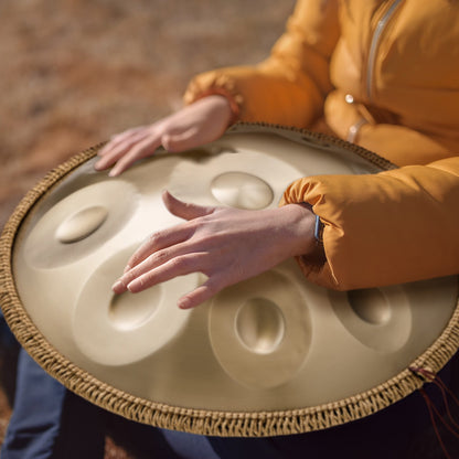 Handpan Drum 22 in 10 Notes D Minor Hand Drum Instrument with Mallet V952-SDG22INCH10YOXTG2V0