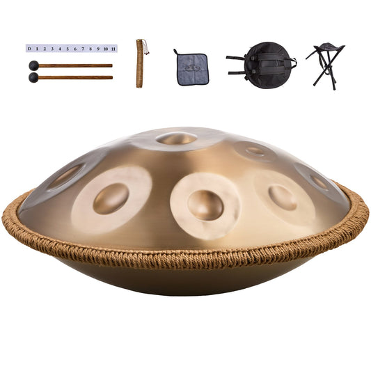 Handpan Drum 22 in 12 Notes D Minor Hand Drum Instrument with Mallet V952-SDG22INCH12Y64Q1KV0