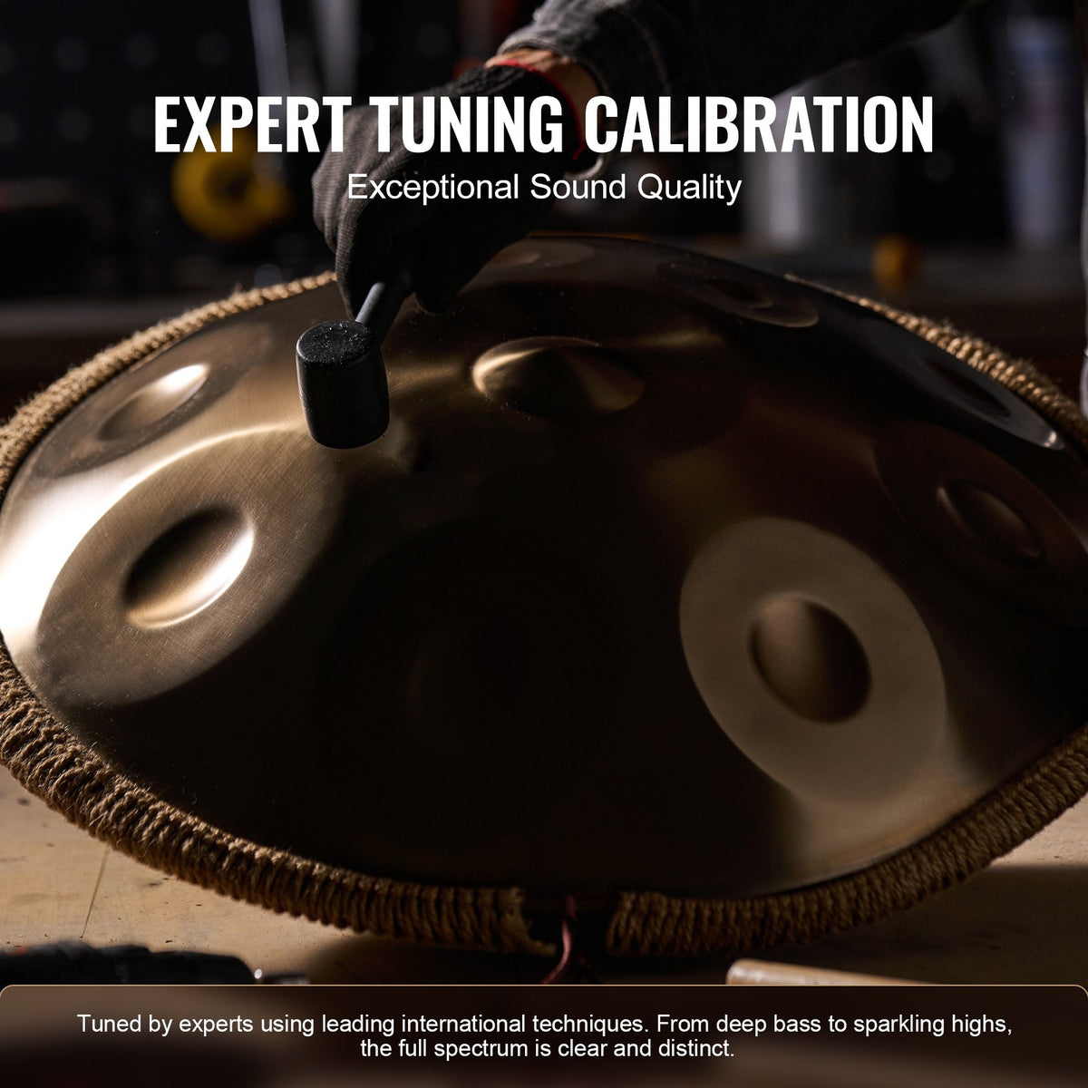 Handpan Drum 22 in 12 Notes D Minor Hand Drum Instrument with Mallet V952-SDG22INCH12Y64Q1KV0