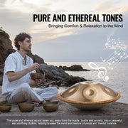 Handpan Drum 22 in 9 Notes D Minor Steel Hand Drum with Mallets for Adult V952-SDG22INCH9YDCVIEZV0