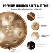 Handpan Drum 22 in 9 Notes D Minor Steel Hand Drum with Mallets for Adult V952-SDG22INCH9YDCVIEZV0