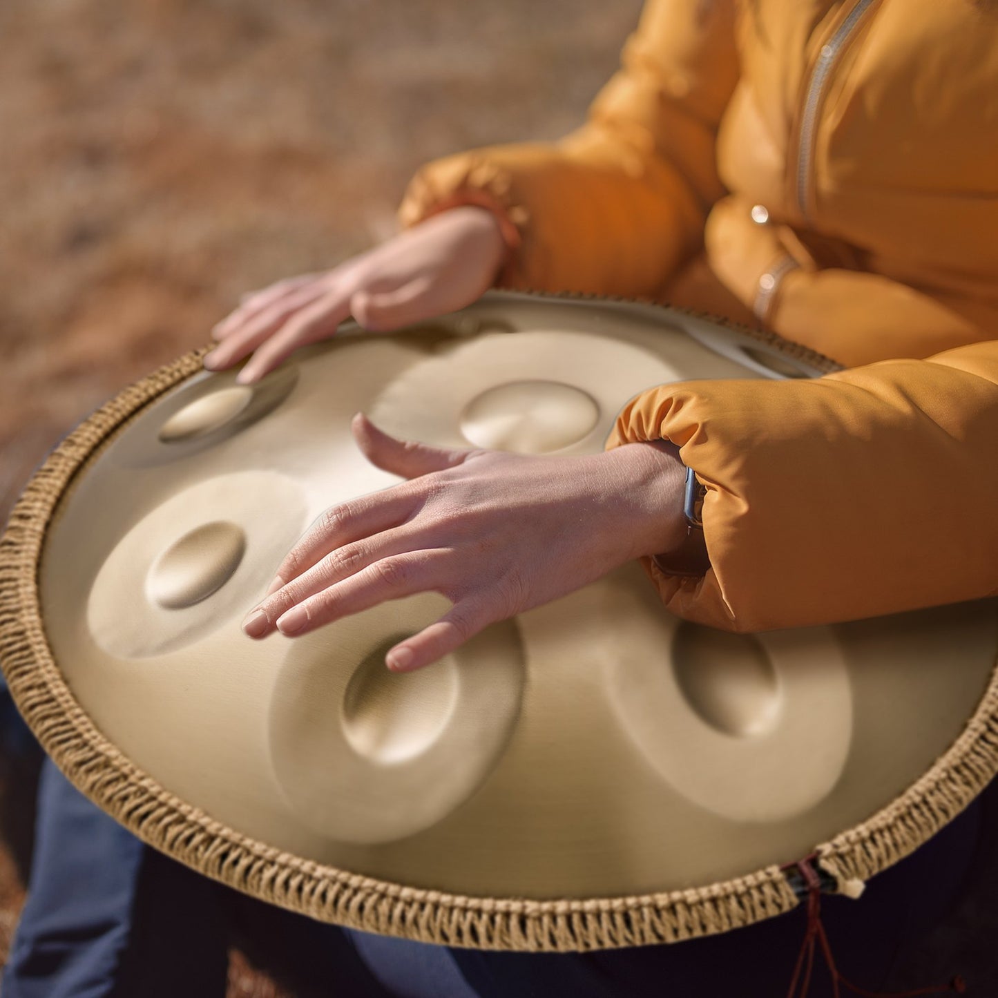 Handpan Drum 22 in 9 Notes D Minor Steel Hand Drum with Mallets for Adult V952-SDG22INCH9YDCVIEZV0