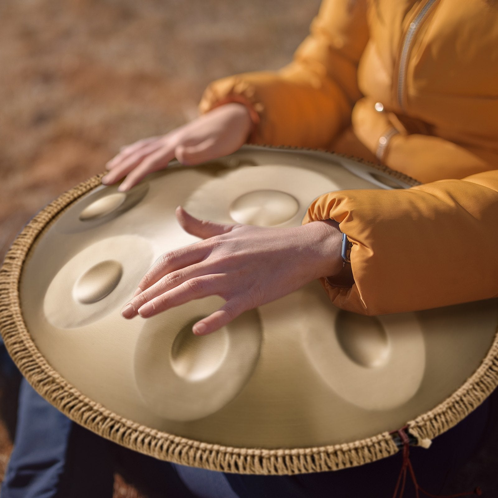 Handpan Drum 22 in 9 Notes D Minor Steel Hand Drum with Mallets for Adult V952-SDG22INCH9YDCVIEZV0