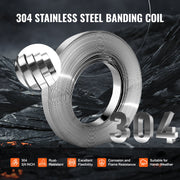 Banding Strapping Kit with Strapping Tensioner Tool, 30 m Length 304 Stainless Steel Banding, 100 Metal V952-SDGDDBJ30M10QCXLZV0