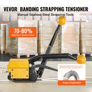 Steel Strapping Tool for 13-19 mm Width, 3-in-1 (Tensioner, Crimper, Cutter) Manual Belt Packaging Banding V952-SDGDKZGJDJT04MNNHV0