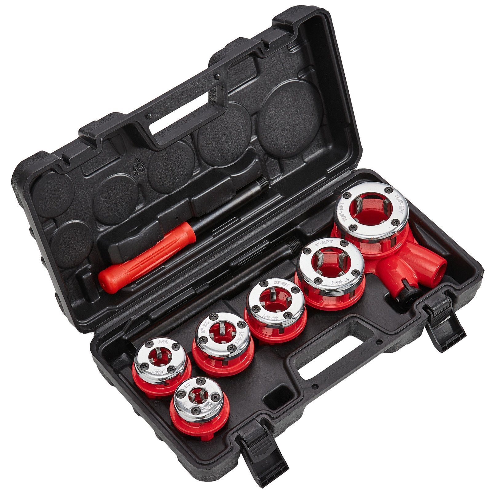 Ratchet Pipe Threader Kit, 1/4" NPT - 1-1/4" NPT Manual Ratcheting Pipe Threader, Portable Pipe Threading V952-SDGLWQJG614381V21V0