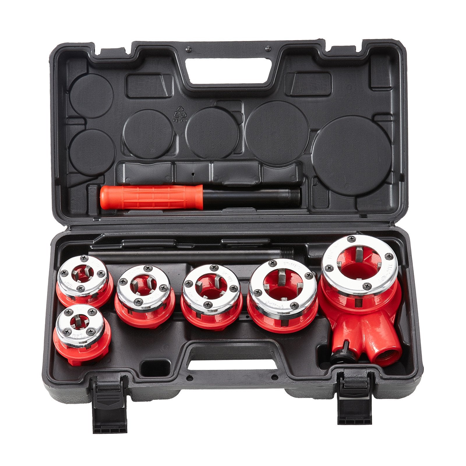 Ratchet Pipe Threader Kit, 1/4" NPT - 1-1/4" NPT Manual Ratcheting Pipe Threader, Portable Pipe Threading V952-SDGLWQJG614381V21V0
