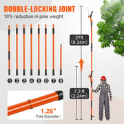 Manual Pole Saw, 2.24 m-8.24 m Extendable Tree Pruner, Sharp Steel Blade and Scissors High Branches Trimming, V952-SDGZJBXZZK8M8K9PGV0
