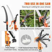 Manual Pole Saw, 2.24 m-8.24 m Extendable Tree Pruner, Sharp Steel Blade and Scissors High Branches Trimming, V952-SDGZJBXZZK8M8K9PGV0