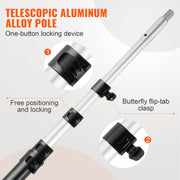 Manual Pole Saw Extendable Tree Pruner 1.5 m-6.1 m Aluminum Alloy Pole V952-SDGZJLHJSS6M55FPJV0