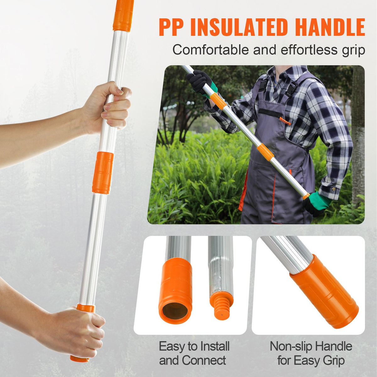 Manual Pole Saw Extendable Tree Pruner 1.4 m-3 m Aluminum Alloy Pole V952-SDGZJLHJZZ3M7QUFHV0