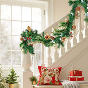 Christmas Garland, 2750mm Artificial Christmas Garland with Light String, Faux Greenery Decoration with Berry V952-SDHDHHSYSG9FC6AVU001V9