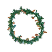 Christmas Garland, 2750mm Artificial Christmas Garland with Light String, Faux Greenery Decoration with Berry V952-SDHDHHSYSG9FC6AVU001V9