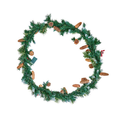 Christmas Garland, 2750mm Artificial Christmas Garland with Light String, Faux Greenery Decoration with Berry V952-SDHDHHSYSG9FC6AVU001V9