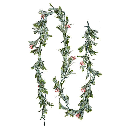 Christmas Garland, 2011 mm Realistic Greenery Decorated with Vines, Olive Leaves, and Berries, Evergreen Faux V952-SDHDTTGLYJG6DQK8R001V9
