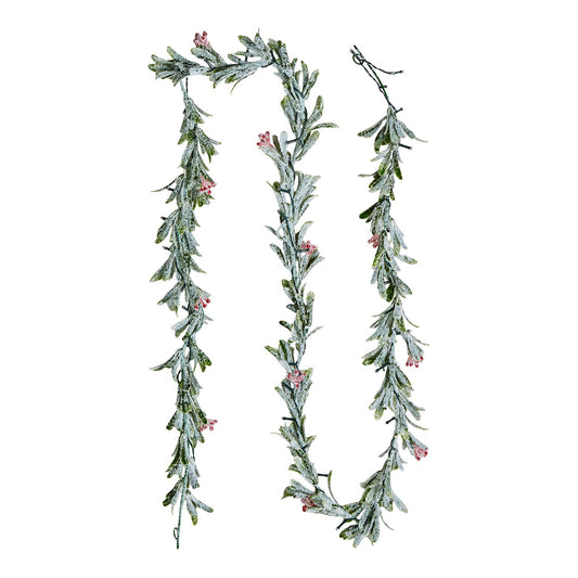 Christmas Garland, 2750 mm Realistic Greenery Decorated with Vines, Olive Leaves, and Berries, Evergreen Faux V952-SDHDTTGLYJG9Y8AOQ001V9
