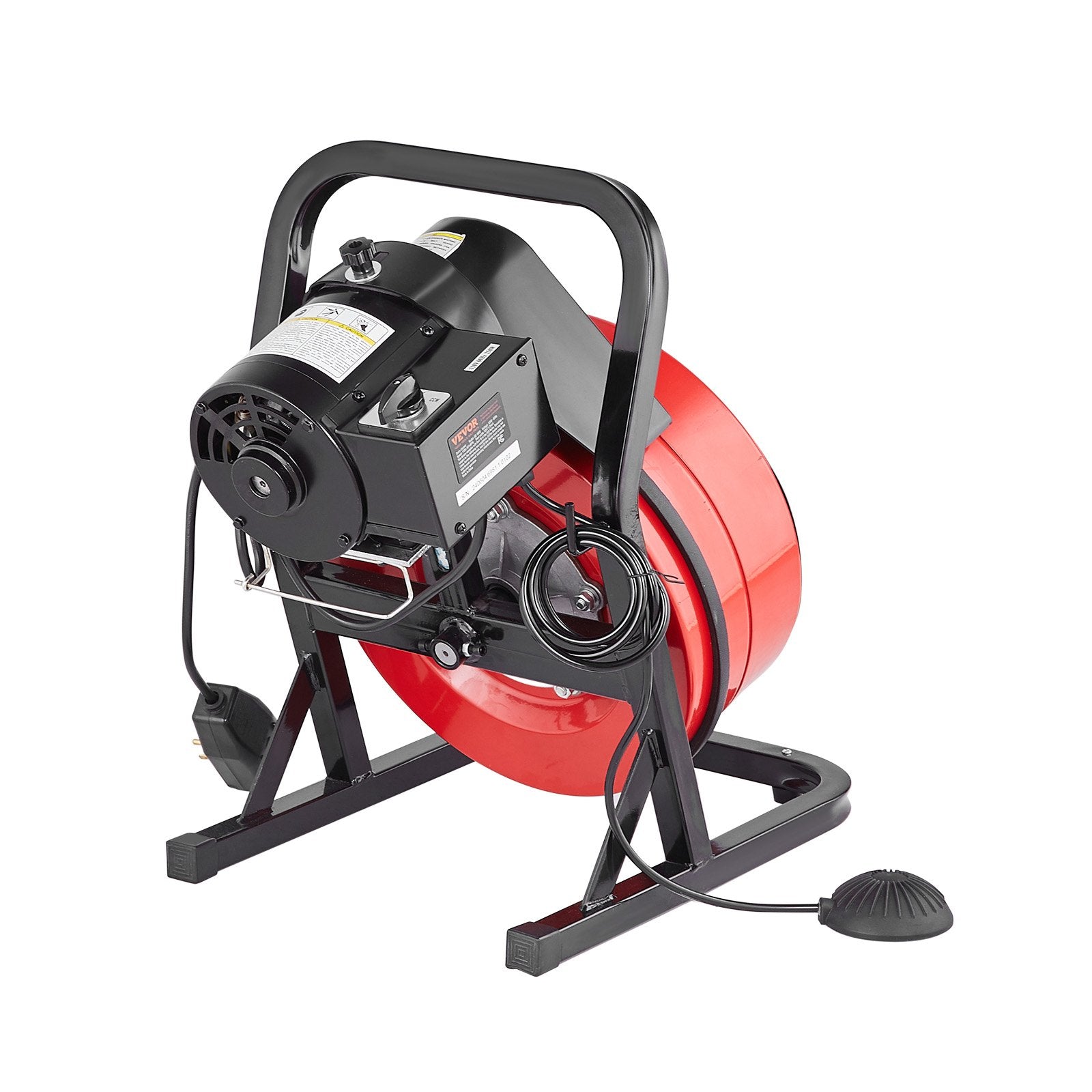Drain Cleaner Machine 50FT x 1/2Inch Manual Feed Snake Auger with 4 Cutter V952-SDJJKLSGDSTJA6DFTV3