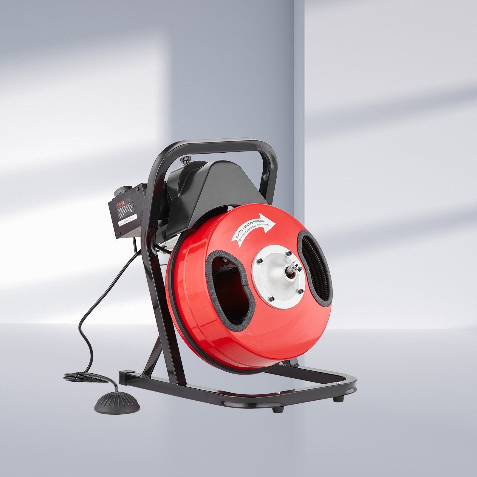 Drain Cleaner Machine 50FT x 1/2Inch Manual Feed Snake Auger with 4 Cutter V952-SDJJKLSGDSTJA6DFTV3