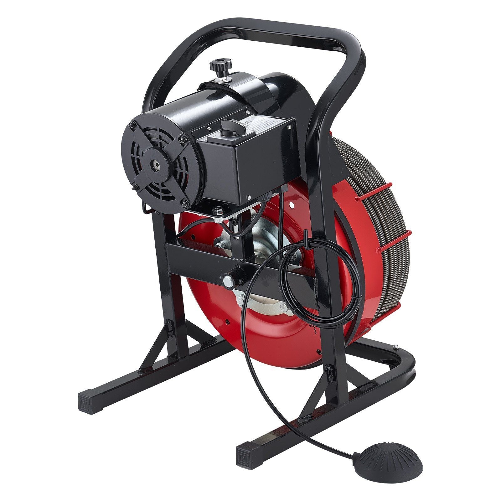 Drain Cleaner Machine 23m x 13mm, Sewer Snake Auger Manual Feed with 4 Cutters & Air-activated Foot Switch V952-SDJJKLSGDSTJGDO6A002V3