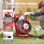 Drain Cleaner Machine Drain Auger 75FT x 1/2 Inch Manual Feed & 4 Cutters V952-SDJJKLSGDSTJGDO6AV3