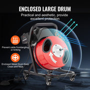 Drain Cleaner Machine 50FT x 1/2 Inch Manual Feed Snake Auger with Wheels V952-SDJJKLSGDSTJWGUIYV3