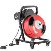 Drain Cleaner Machine 50FT x 1/2 Inch Manual Feed Snake Auger with Wheels V952-SDJJKLSGDSTJWGUIYV3