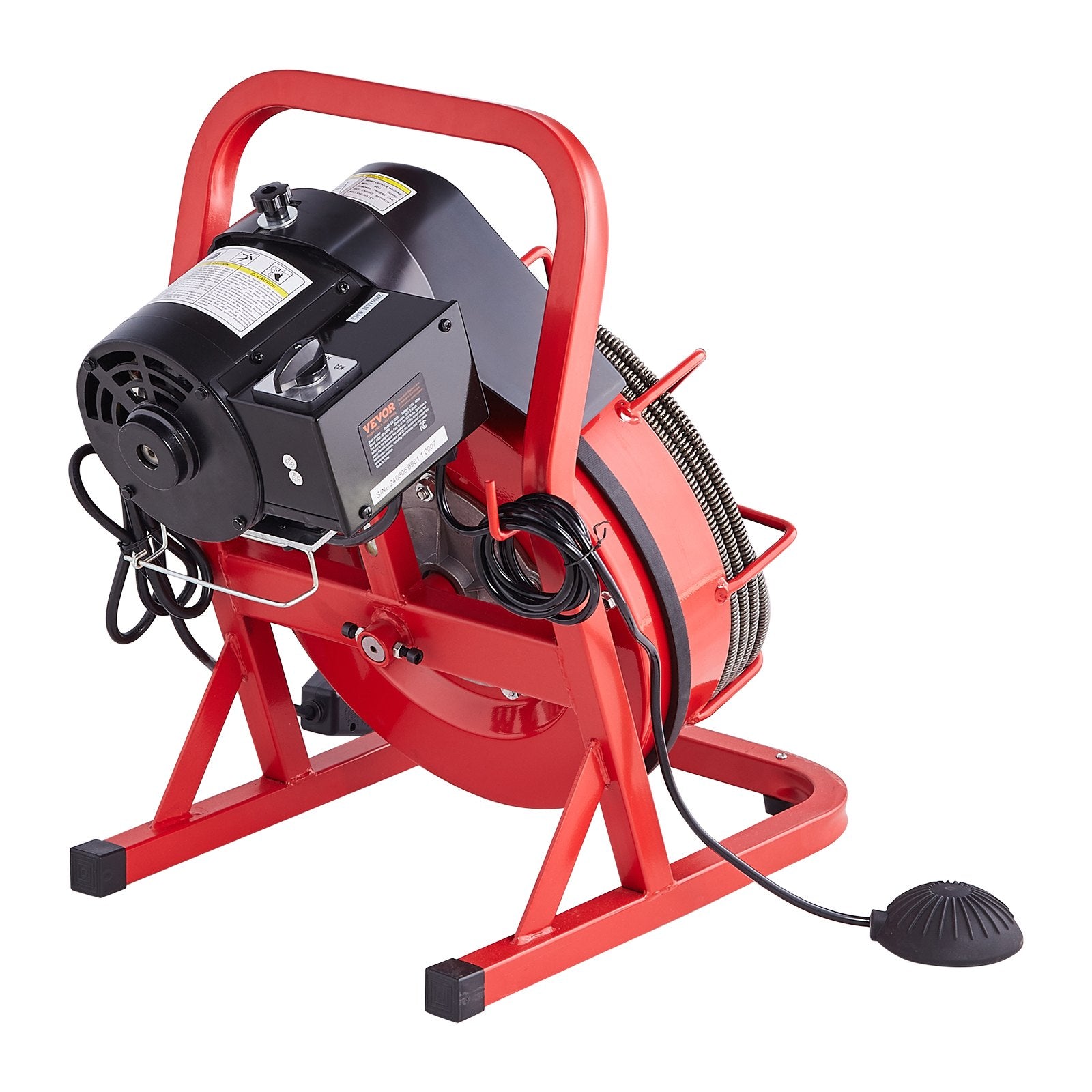 Drain Cleaner Machine Drain Auger 75FT x 3/8 Inch Manual Feed & 4 Cutters V952-SDJJKLSGDSTJXKYV3V3