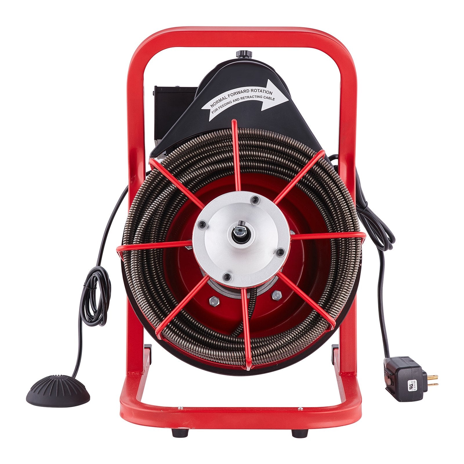 Drain Cleaner Machine Drain Auger 75FT x 3/8 Inch Manual Feed & 4 Cutters V952-SDJJKLSGDSTJXKYV3V3