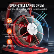 Drain Cleaner Machine Drain Auger 50FT x 1/2 Inch Manual Feed & 4 Cutters V952-SDJJKLSGDSTJZQNLAV3